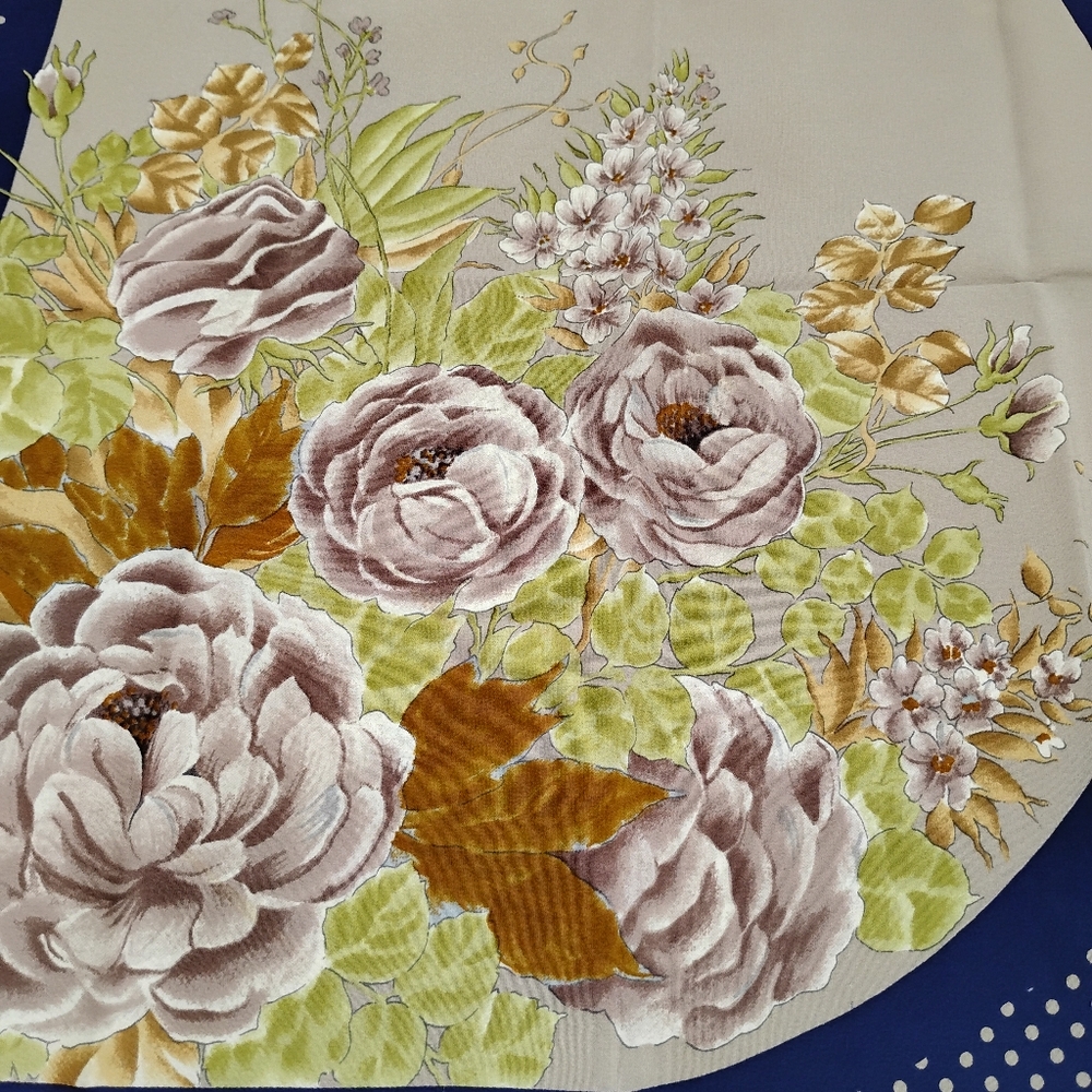 CHRISTIAN DIOR Blue and Cream Authentic Scarf - Picture 6 of 8